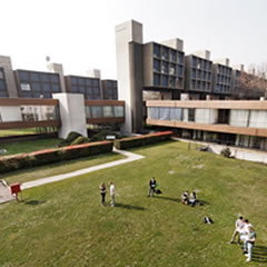 A campus surrounded by nature